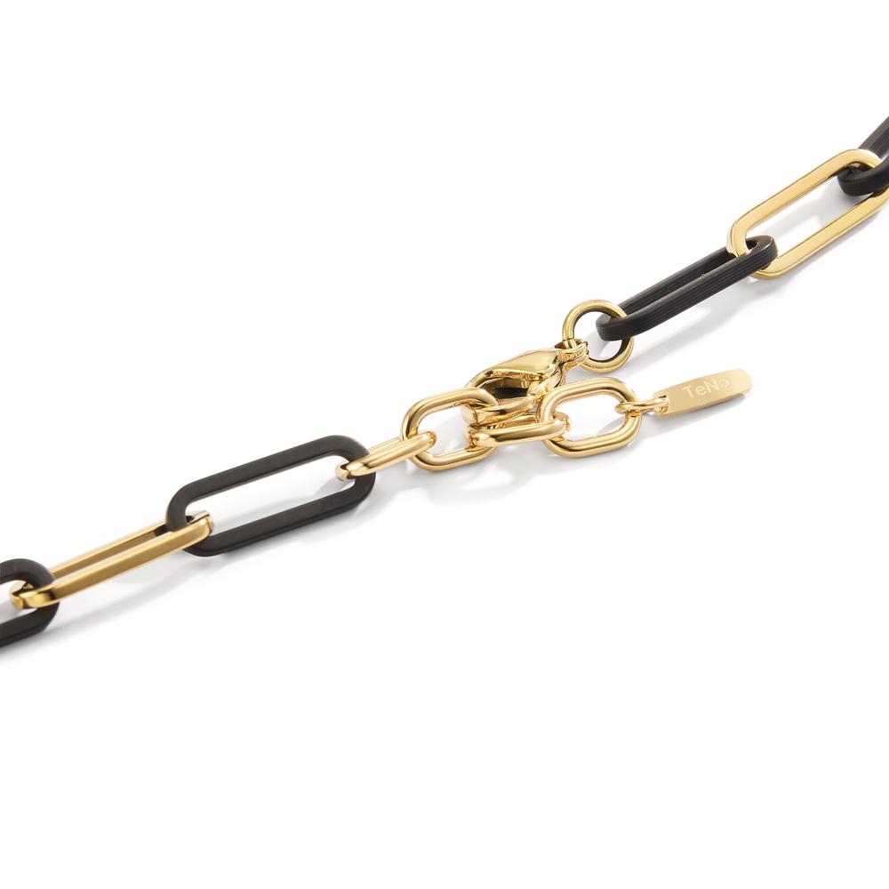 Collier Acier inoxydable, Carbone jaune PVD 45-48 cm