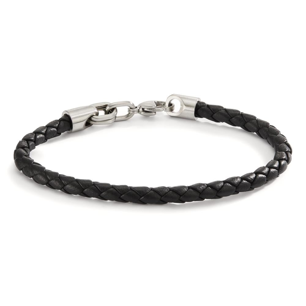 Bracelet Acier inoxydable, Cuir 21 cm Ø5 mm