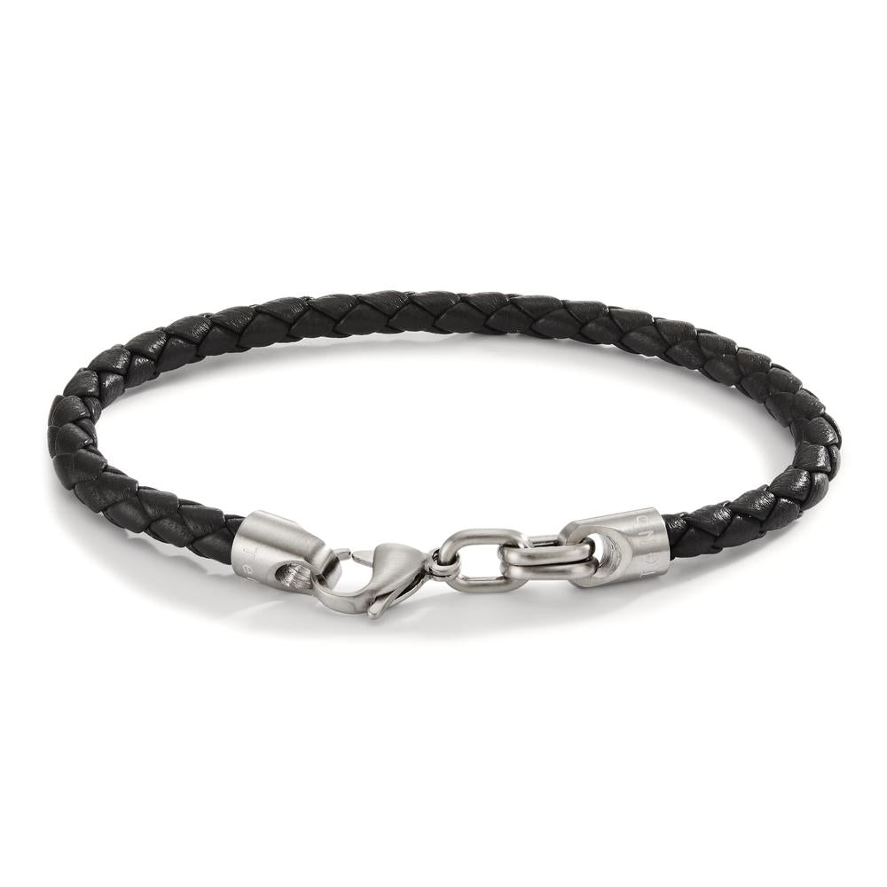 Bracelet Acier inoxydable, Cuir 21 cm Ø5 mm