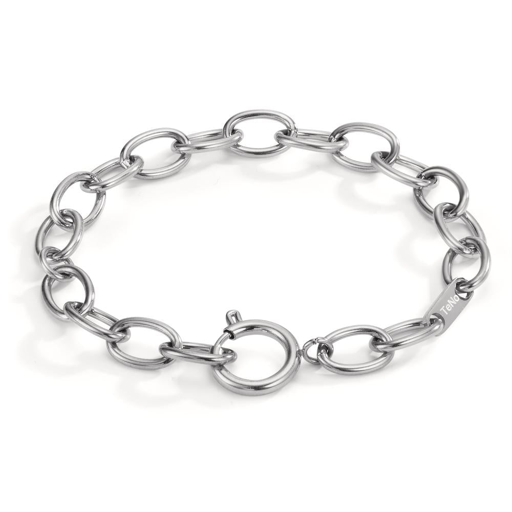 Amband Estelle Silver aus glänzendem Edelstahl, verstellbar von 16,5- 19,5 cm