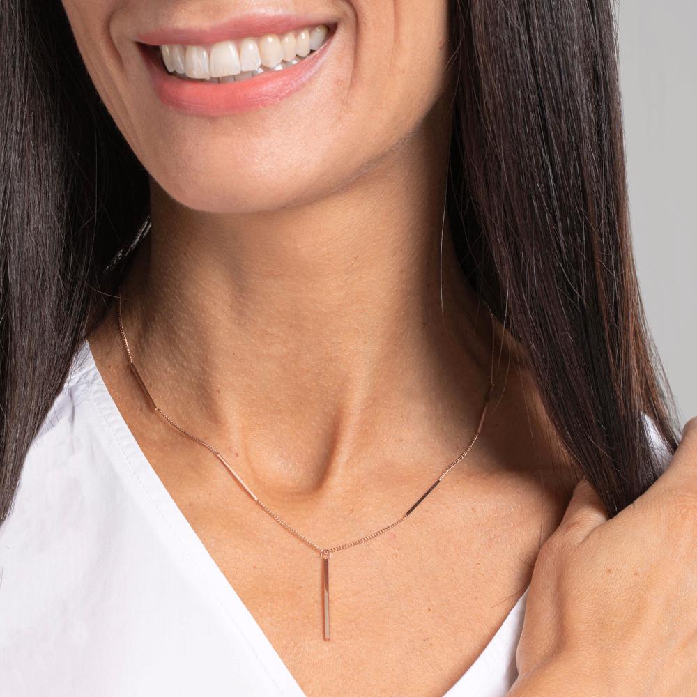 Collier Acier inoxydable rosé PVD 41-47 cm