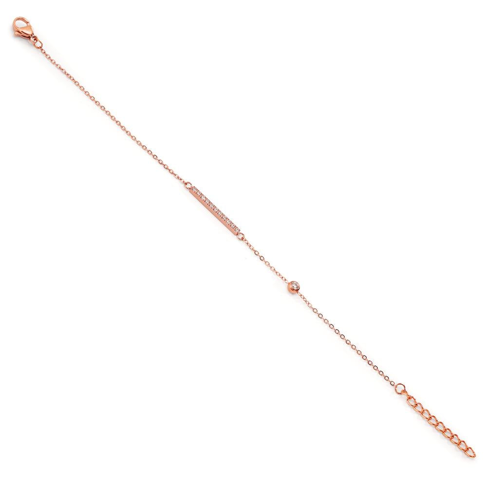 Armband Roestvrijstaal Zirkonia 12 Steen Rosé IP-gecoat 16-19 cm