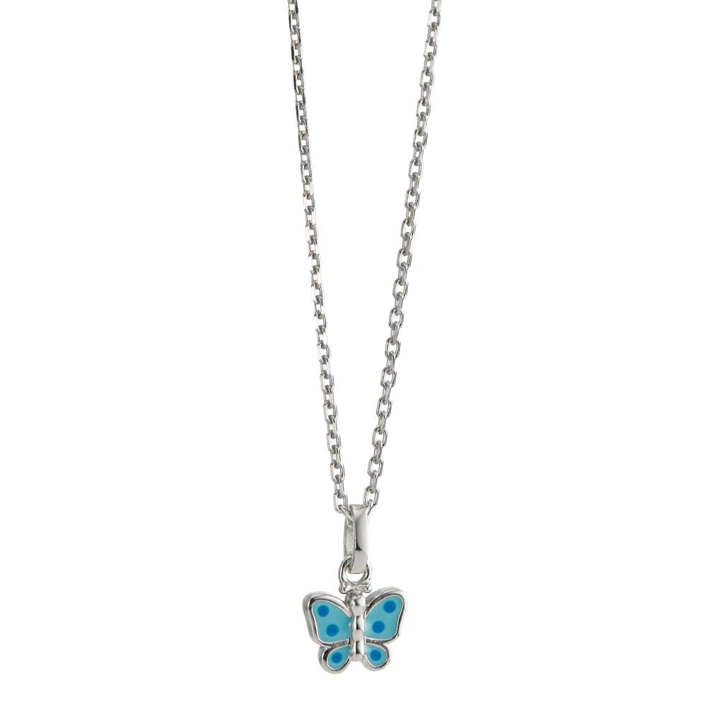 Chaînette avec pendentif Argent Rhodié Papillon 36-38 cm Ø8.5 mm