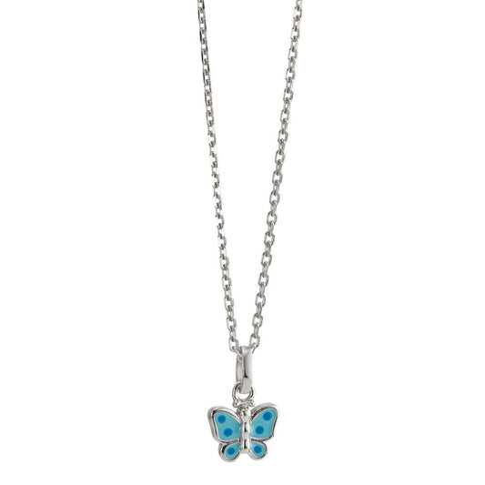 Halskette mit Anhänger Silber rhodiniert Schmetterling verstellbar Ø8.5 mm