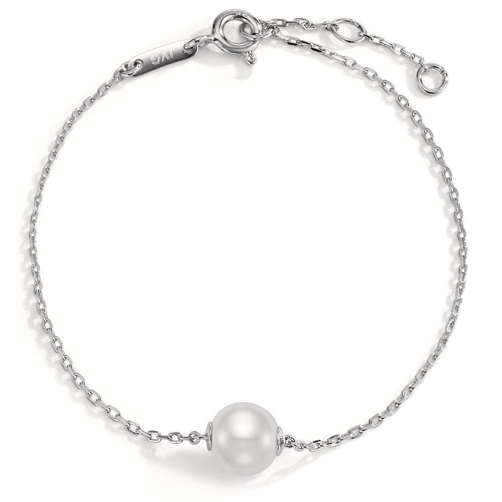 Armband Zilver Gerhodineerd zoetwater Parel 16-18 cm