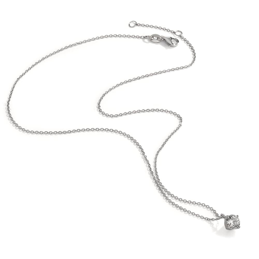 Collier Argent Zircone Rhodié 40-42 cm Ø6 mm