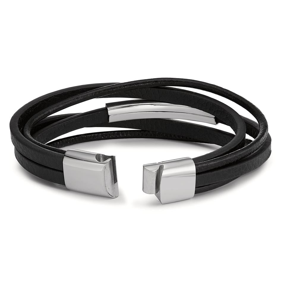 Bracelet Cuir, Acier inoxydable 21 cm