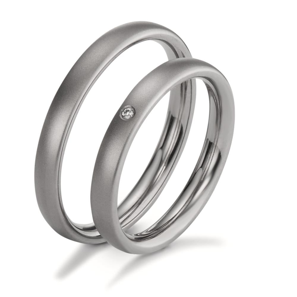 Partnerring Titan Diamant 0.01 ct, w-si