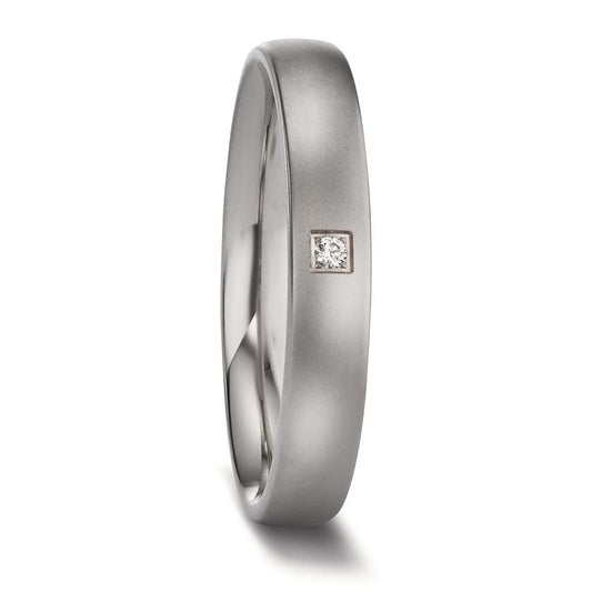 Partnerring Titanium Diamant 0.02 ct, w-si