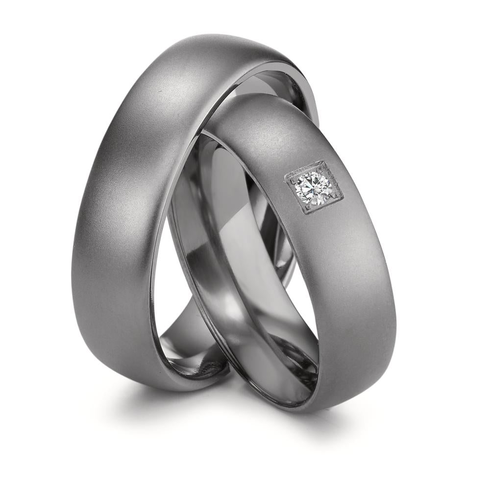 Partnerring 999 Tantaal Diamant 0.05 ct, w-si