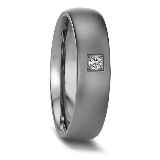 Partnerring 999 Tantal Diamant 0.05 ct, w-si