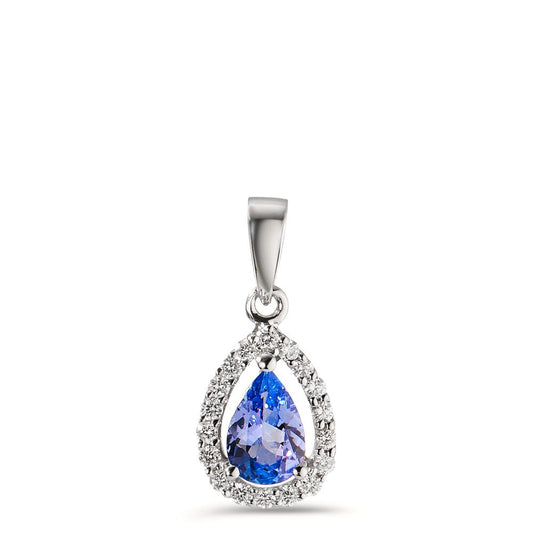 Pendentif Or blanc 18K Tanzanite