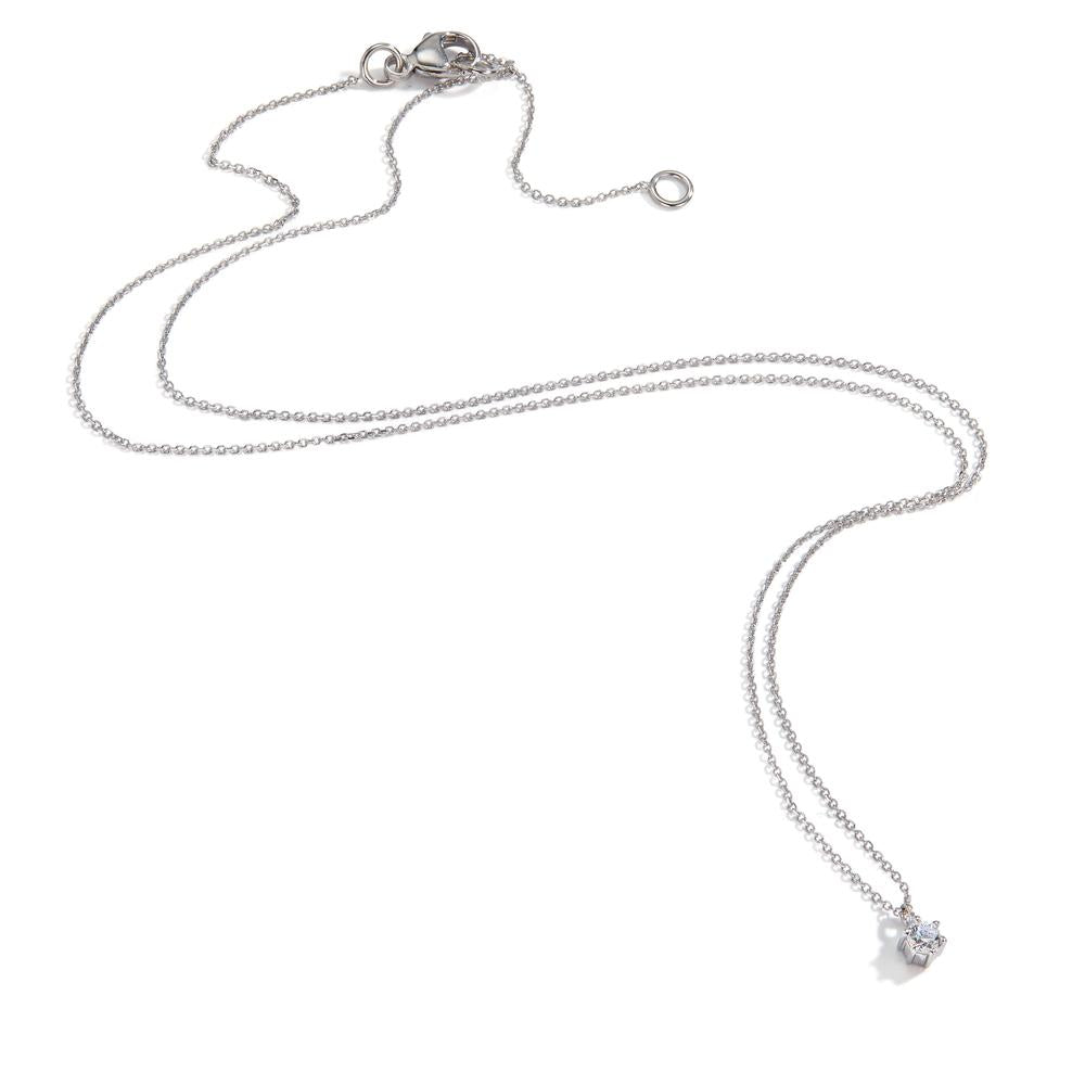 Collier Or blanc 9K Zircone 42-45 cm