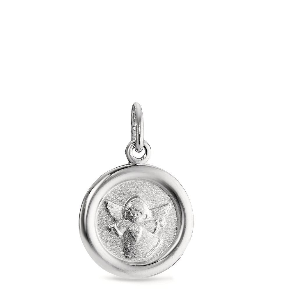 Pendentif Argent Rhodié Ange gardien Ø12 mm