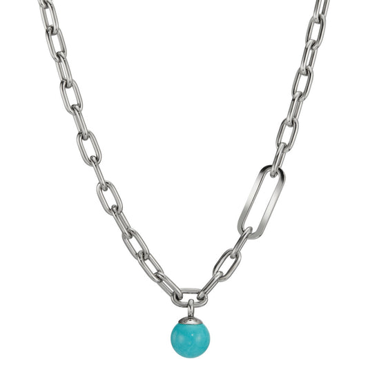 Collier Acier inoxydable Turquoise 43-48 cm