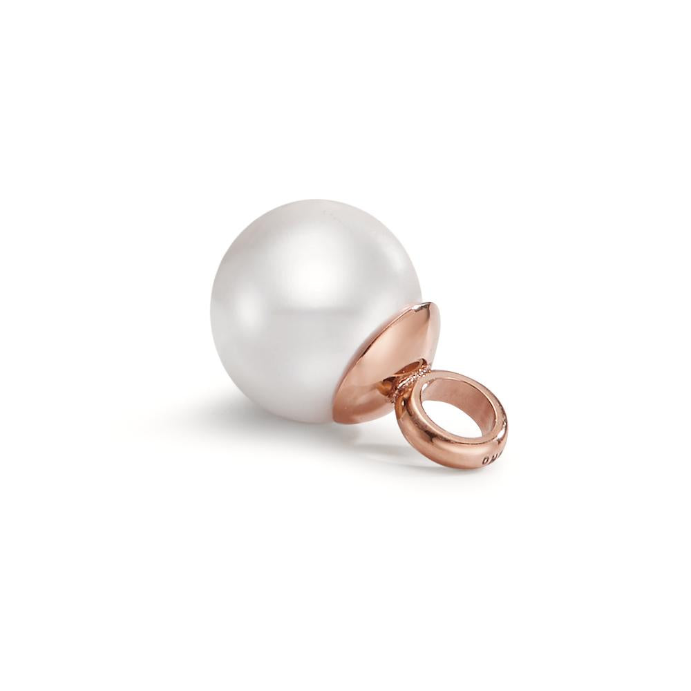 Pearl Drop Anhänger Arya, Edelstahl-Rosé mit Muschelperle Ø9mm