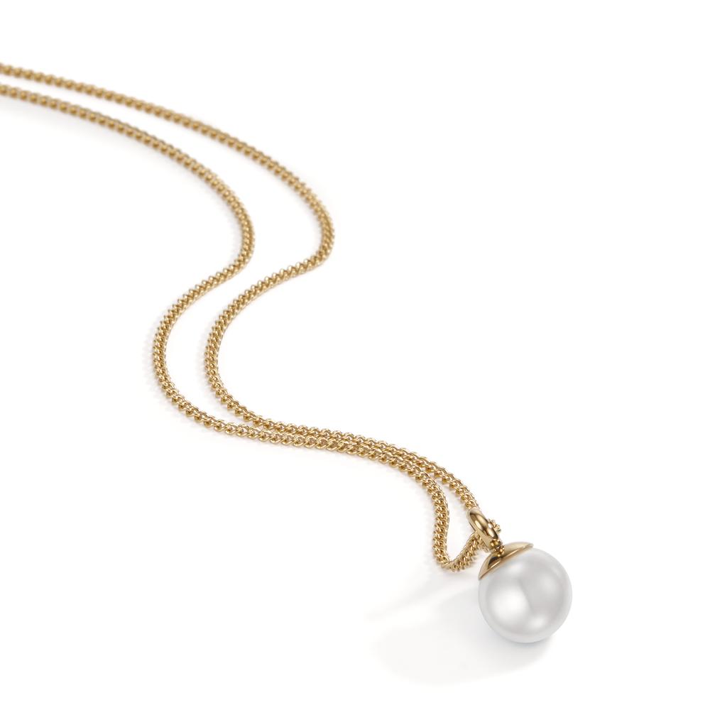 Pearl Drop Anhänger Arya, Edelstahl-Gold IP mit Muschelperle Ø9mm