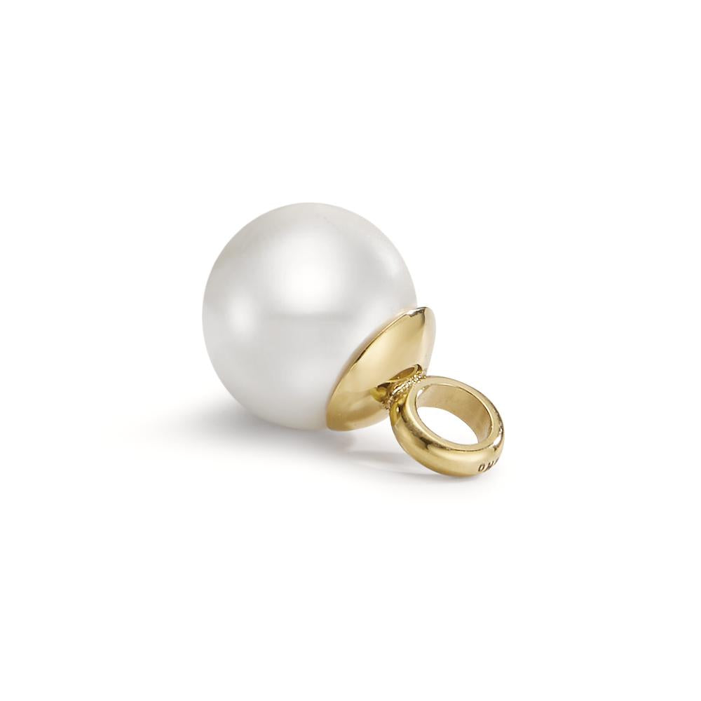 Pearl Drop Anhänger Arya, Edelstahl-Gold IP mit Muschelperle Ø9mm