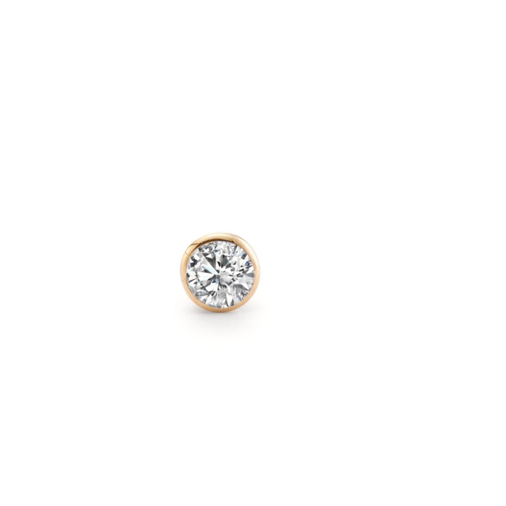 Neusknopje 750/18 krt geel goud Diamant wit, 0.035 ct, w-si Ø2.5 mm