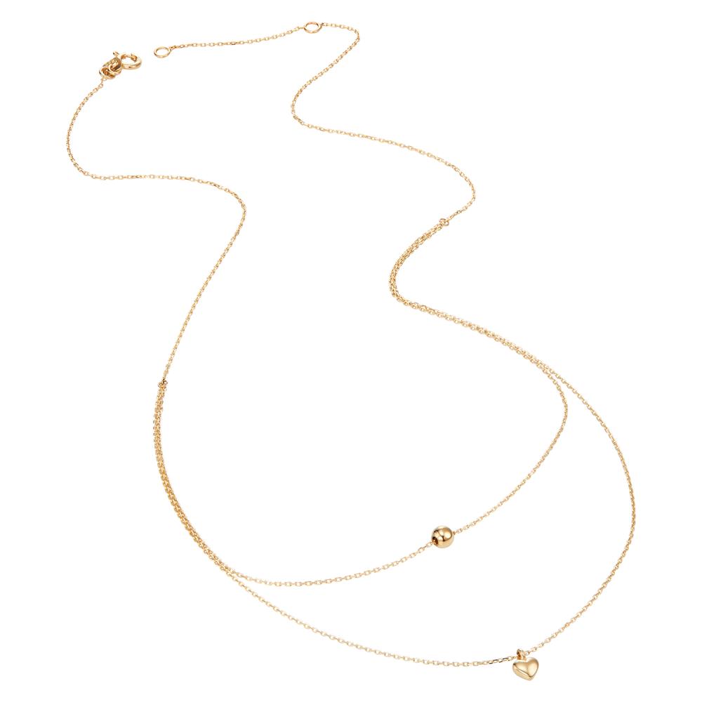 Collier 585/14 K Gelbgold Herz verstellbar