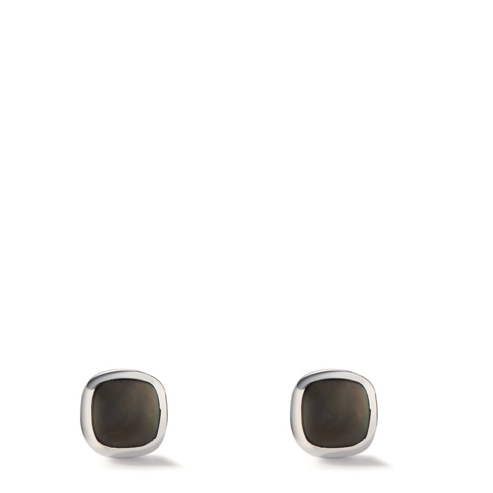 Clous d'oreilles Argent nacre Ø5 mm