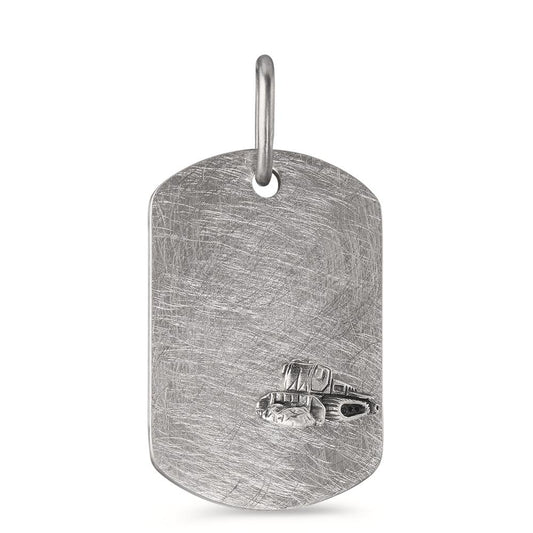 Pendentif avec gravure Acier inoxydable, Argent Dameuse