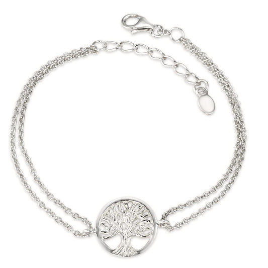 Bracelet Argent Rhodié Arbre de la vie 19-22 cm Ø15 mm