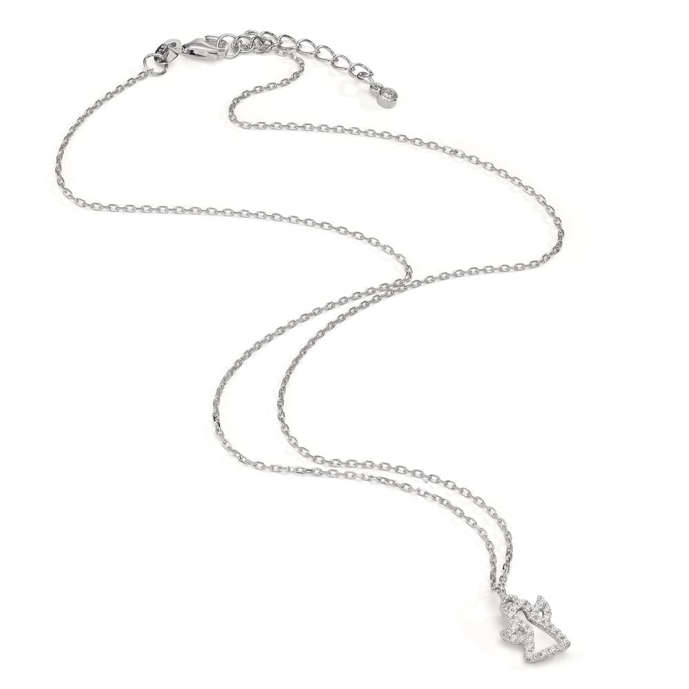 Collier Zilver Zirkonia Gerhodineerd Engel 42-45 cm