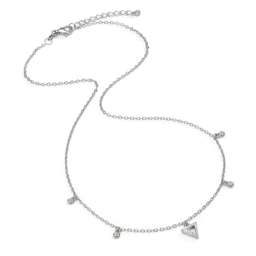 Collier Argent Zircone Rhodié 42-45 cm