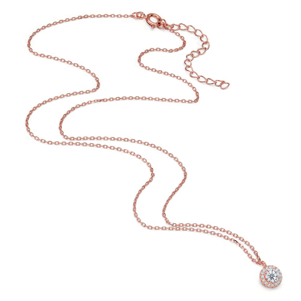 Collier Zilver Zirkonia Rosé Verguld 42-45 cm