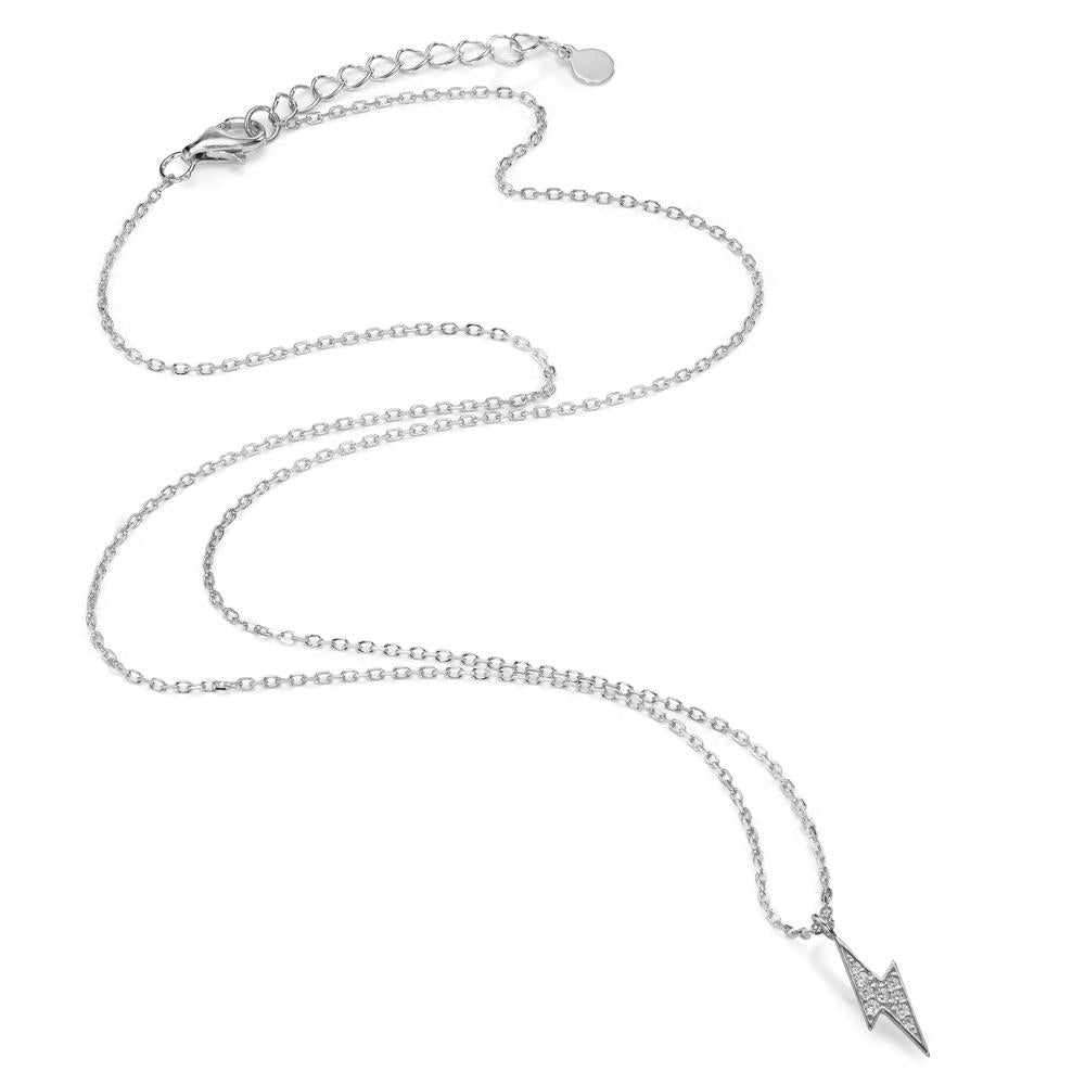 Collier Zilver Zirkonia Gerhodineerd 42-45 cm