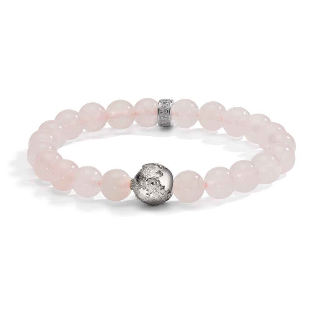 Bracelet Acier inoxydable Quartz rose Globe 19 cm