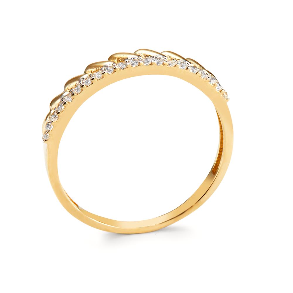 Ring 375/9 krt geel goud Zirkonia 20 Steen