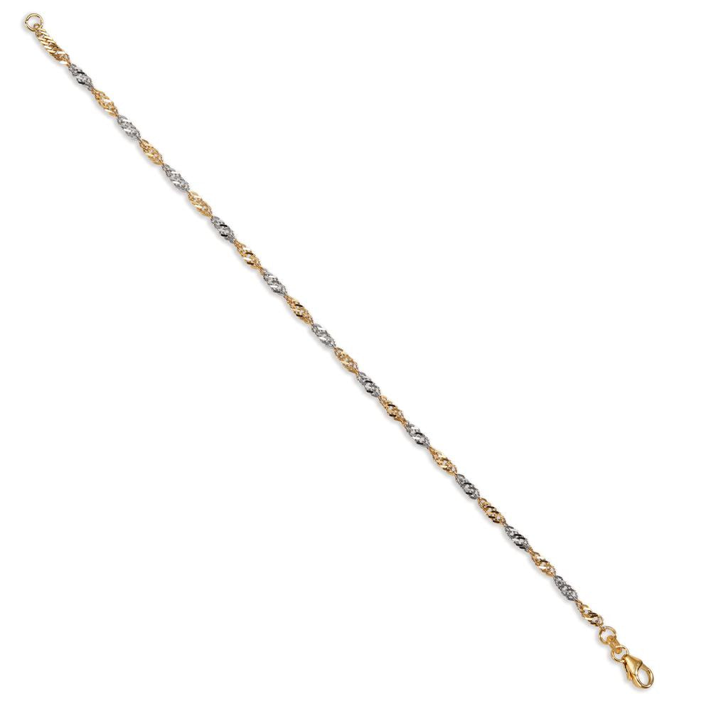 Bracelet Or jaune 14K, Or blanc 14K 17.5 cm Ø2.3 mm