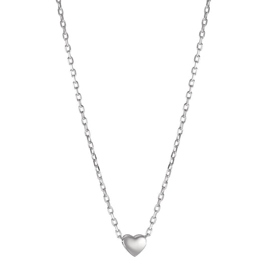 Collier Zilver Gerhodineerd Hart 40-45 cm