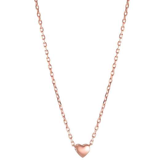 Collier Zilver Rosé Verguld Hart 40-45 cm