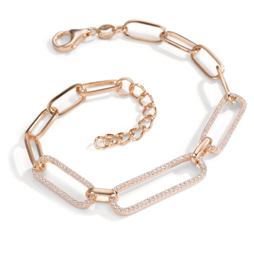 Armband Zilver Zirkonia Rosé Verguld 15.5-20 cm