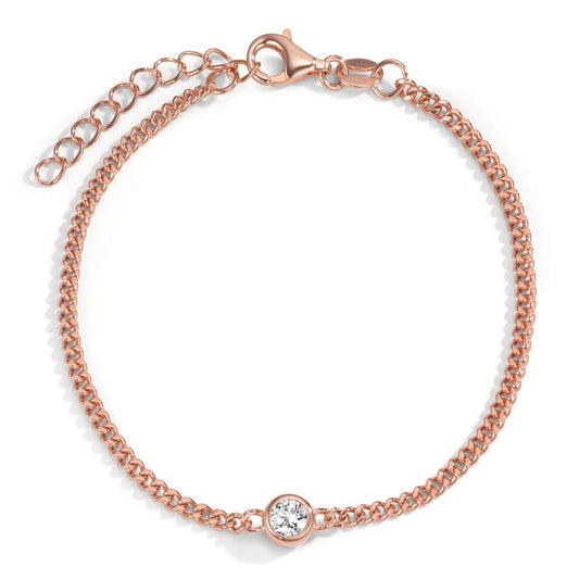 Armband Silber Zirkonia rosé vergoldet verstellbar