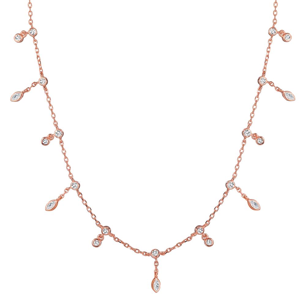 Choker-Collier Silber Zirkonia rosé vergoldet verstellbar