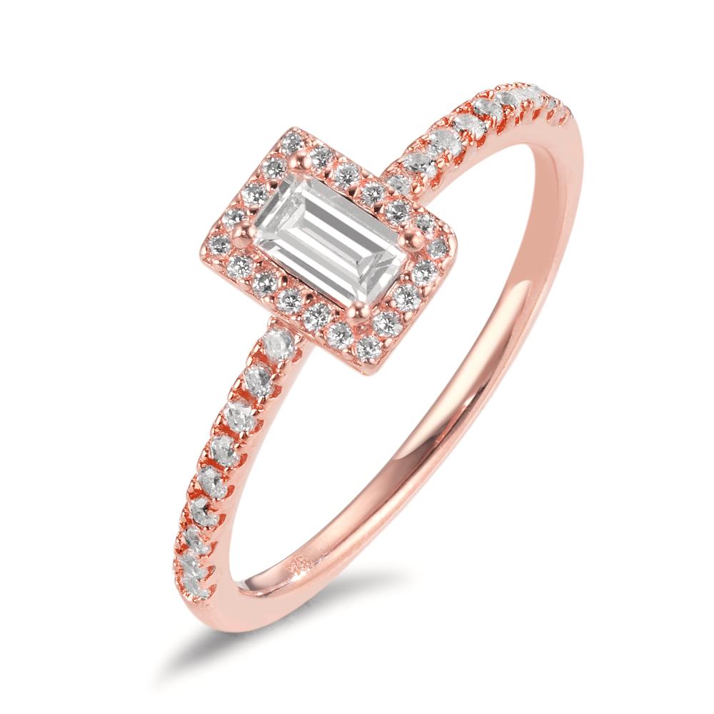 Bague Argent Zircone rosé Plaqué or