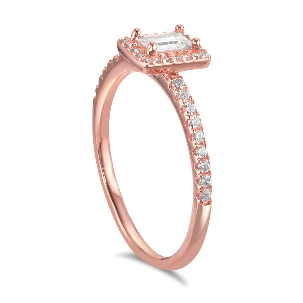 Fingerring Silber Zirkonia rosé vergoldet