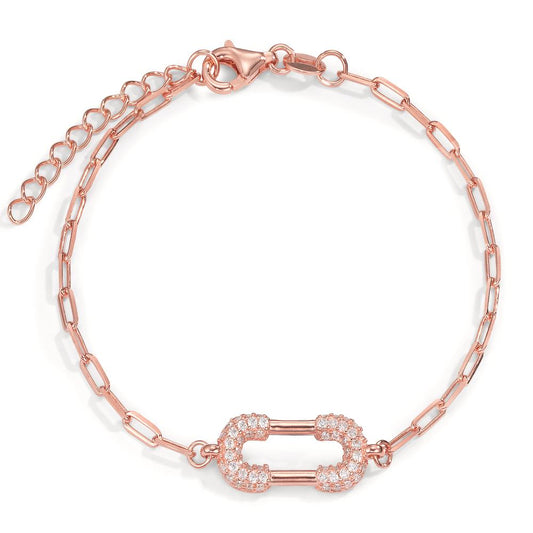 Armband Zilver Zirkonia Rosé Verguld 16-18.5 cm