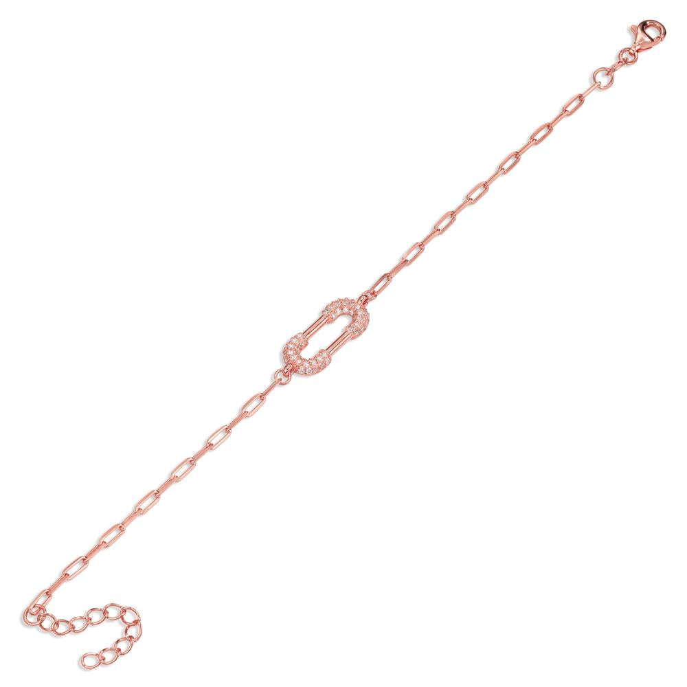 Armband Zilver Zirkonia Rosé Verguld 16-18.5 cm