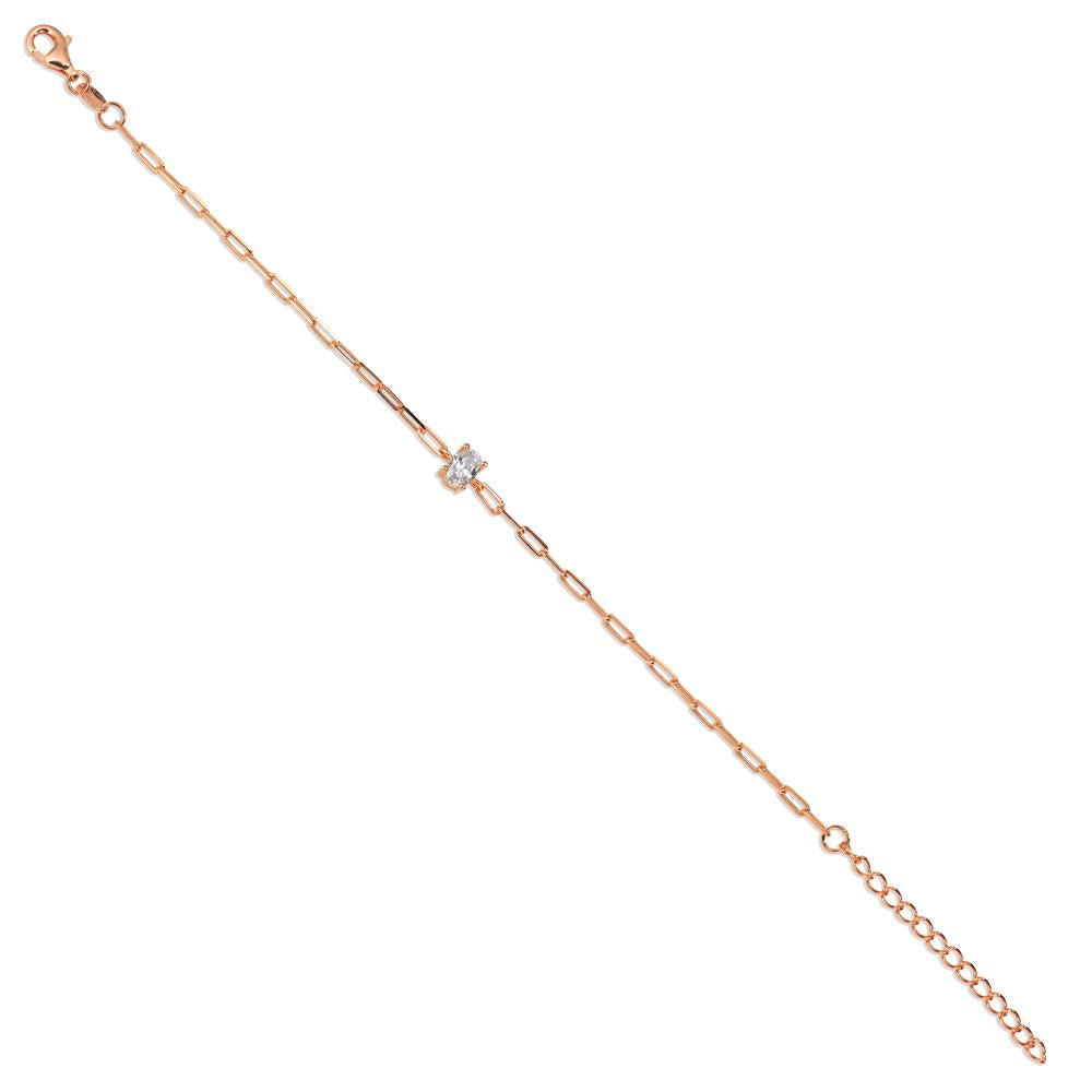 Armband Zilver Zirkonia Rosé Verguld 15.5-19 cm