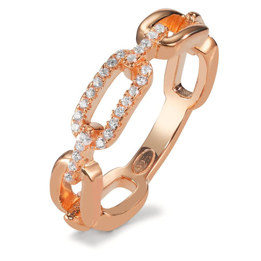 Ring Zilver Zirkonia Rosé Verguld