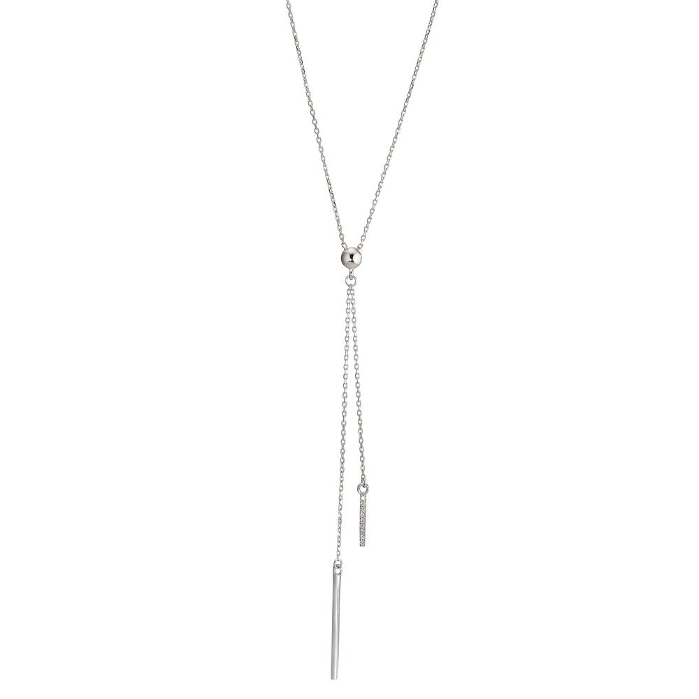 Y-Collier 585/14 K Weissgold Zirkonia verstellbar