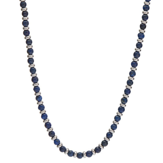 Collier Acier inoxydable Sodalite bleu 50-55 cm Ø4 mm