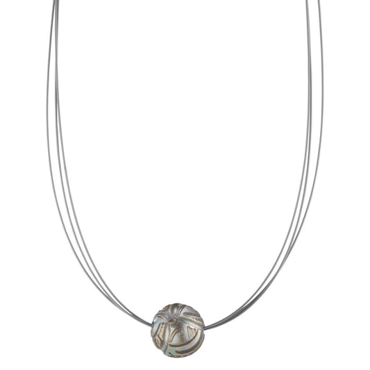 Collier Roestvrijstaal Grijs IP-gecoat Tahiti Parel 42 cm