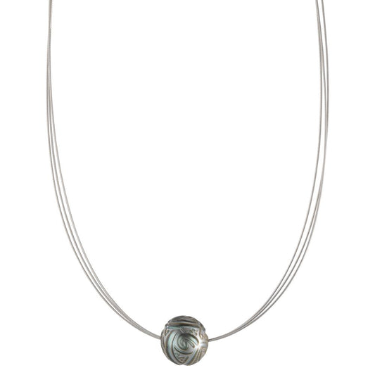 Collier Roestvrijstaal Tahiti Parel 42 cm