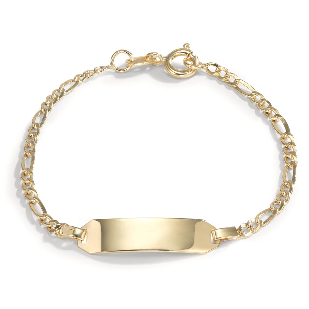 Graveer armband 585/14 krt geel goud 14 cm